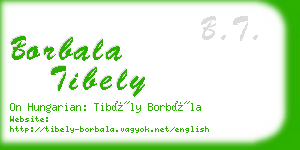 borbala tibely business card